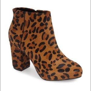 Topshop 'MILES' Leopard Print Ankle Boots